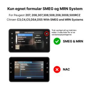 Trådløs Apple CarPlay & Android Auto modul til Peugeot Citroën SMEG MRN system