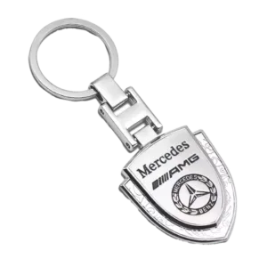 Premium 3D Metal Nøglering til Mercedes-Benz A, B, C, E, R, S-Klasse