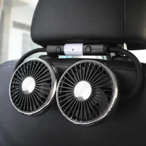 Dobbelt USB Bilventilator til Nakkestøtte med 3 Hastigheder