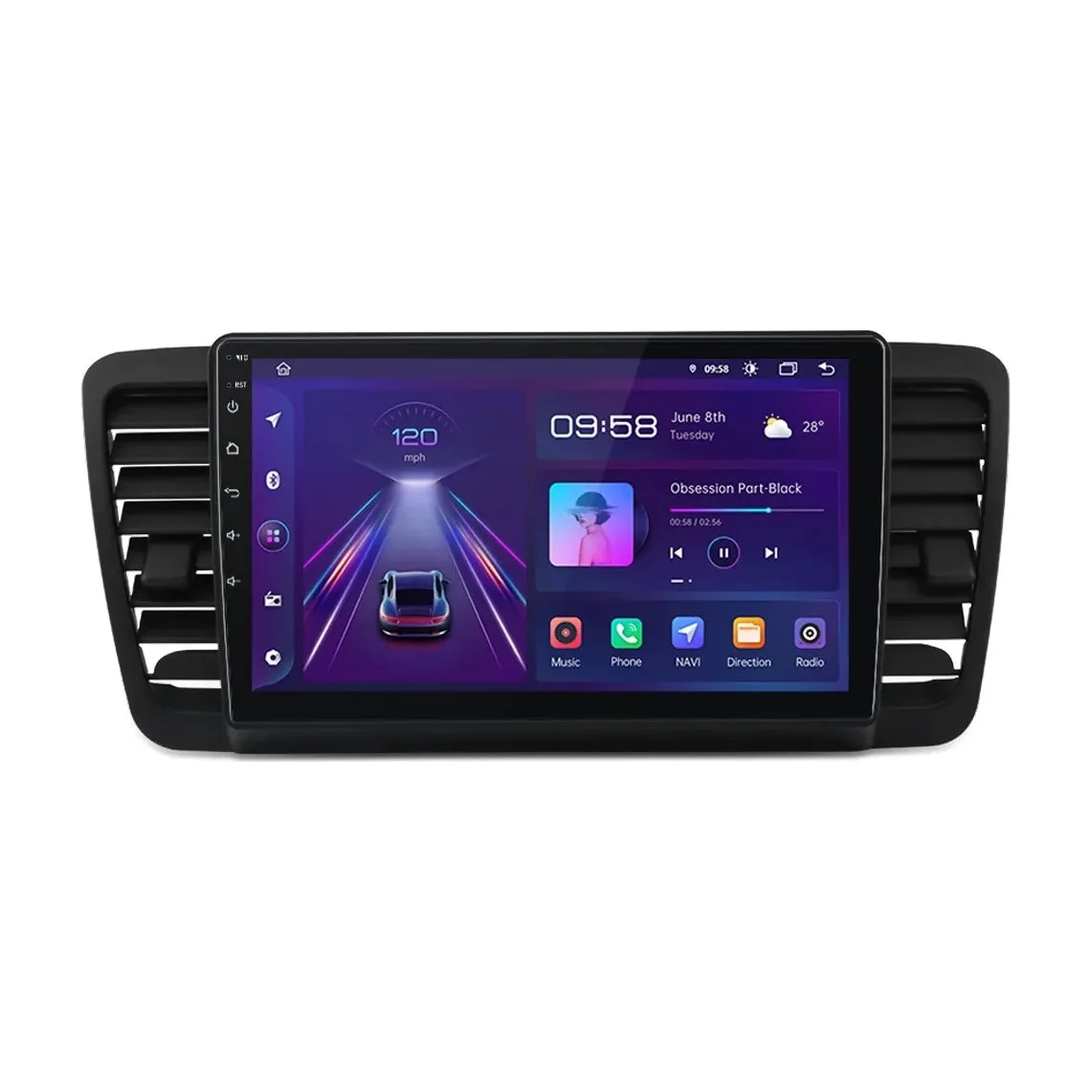 Subaru Outback 3 / Legacy 4 Bilradio 2003-2009 med CarPlay og Android Auto Subaru Outback 3 / Legacy 4 Bilradio 2003-2009 med CarPlay og Android Auto